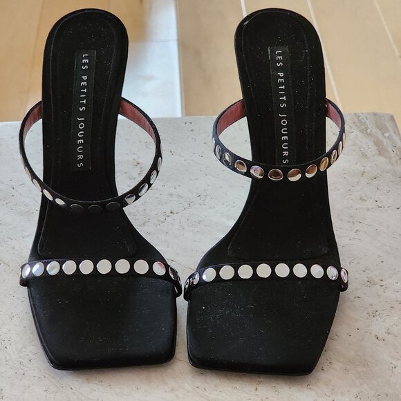 Les Petits Joueurs Mule Wedge Sandals Sz 40 - Picture 2 of 7